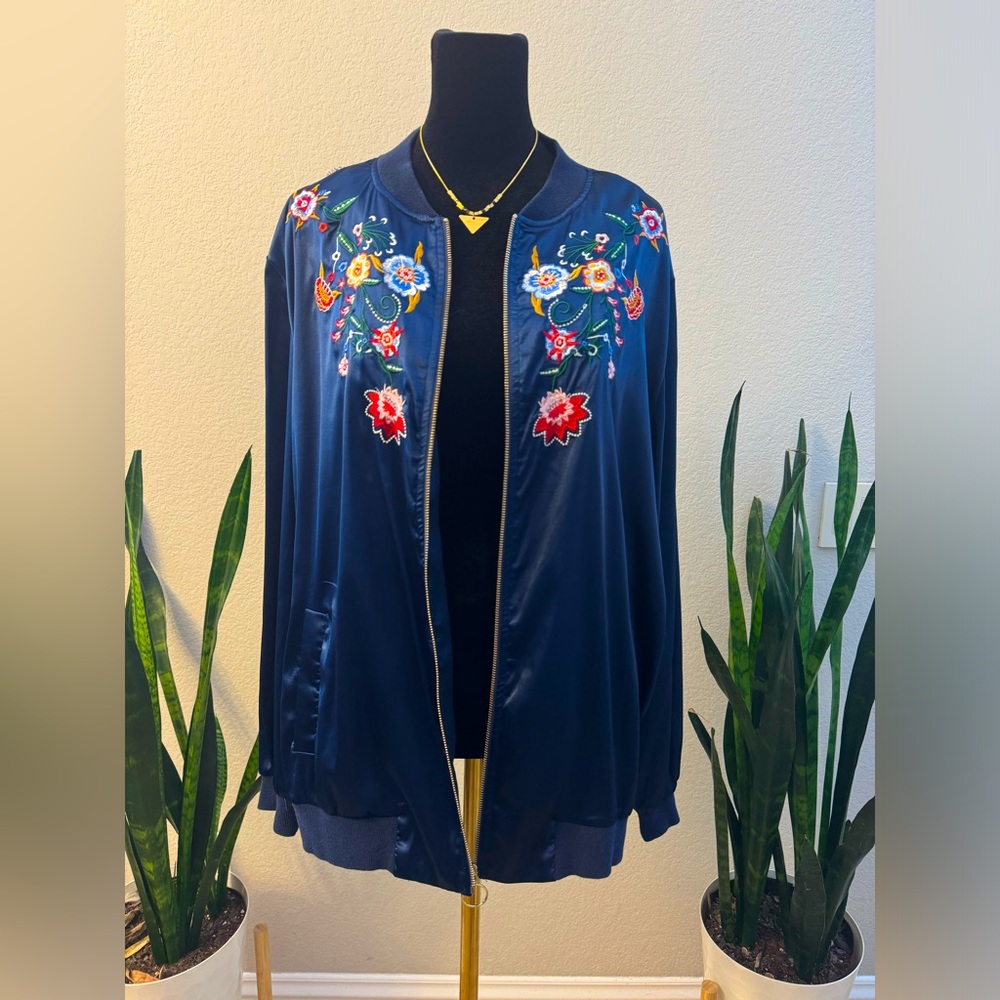 SHEIN SATIN BOMBER JACKET